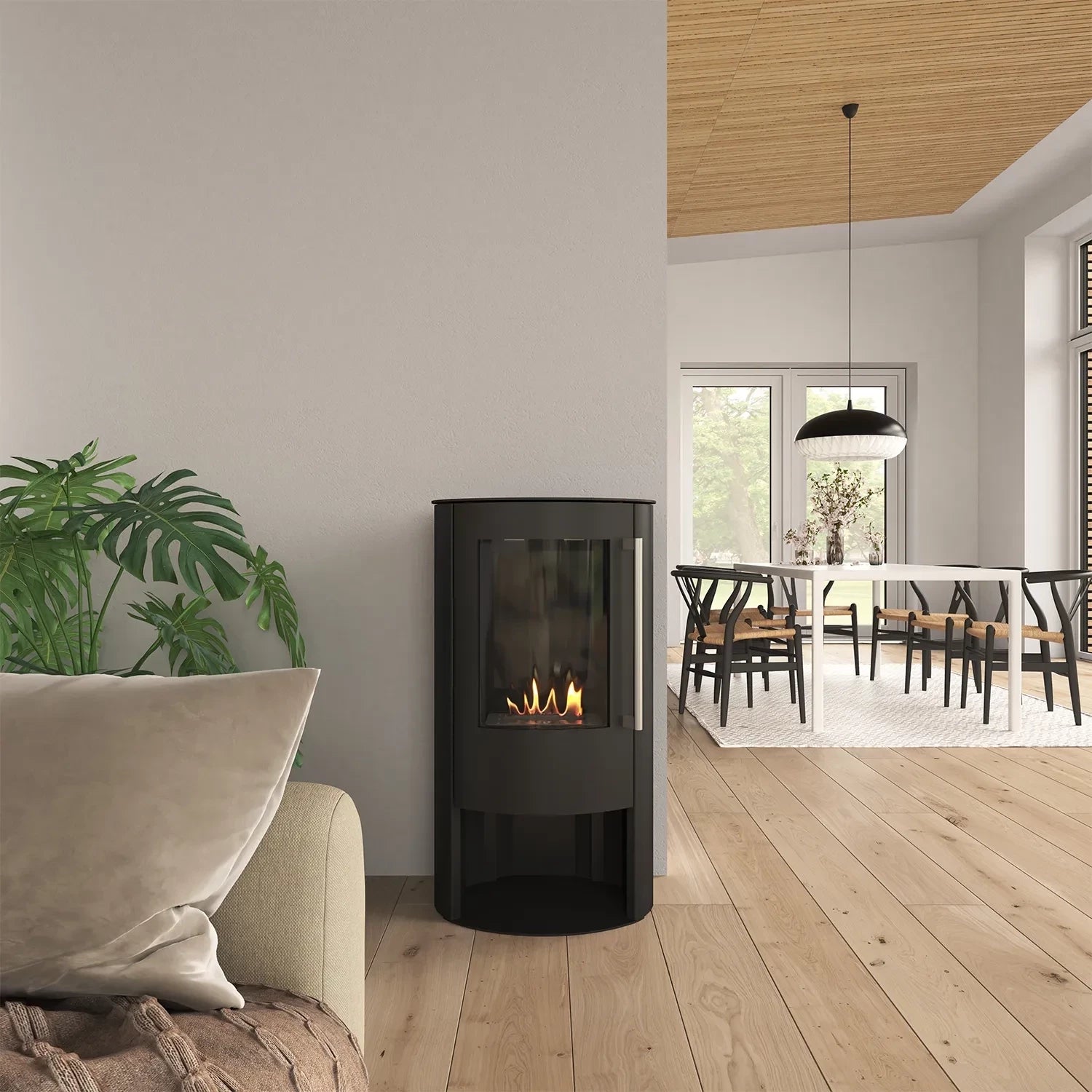 bio-ethanol kachel met gesloten glas