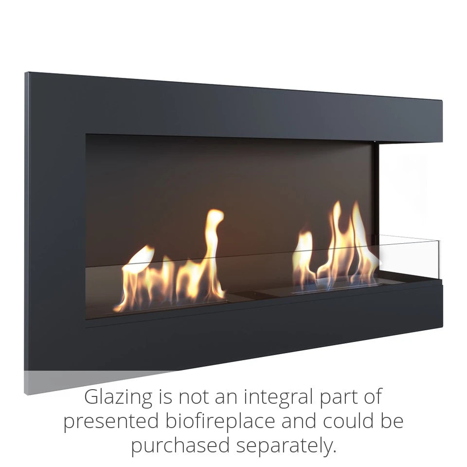 Cheminée d'Angle Bioéthanol 90 cm Côté Droit