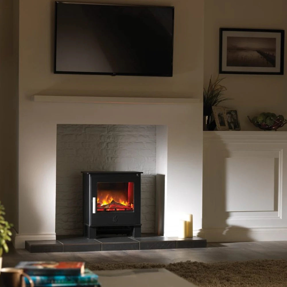 ACR Malvern Electric stove-style electric fireplace with realistic flame effect