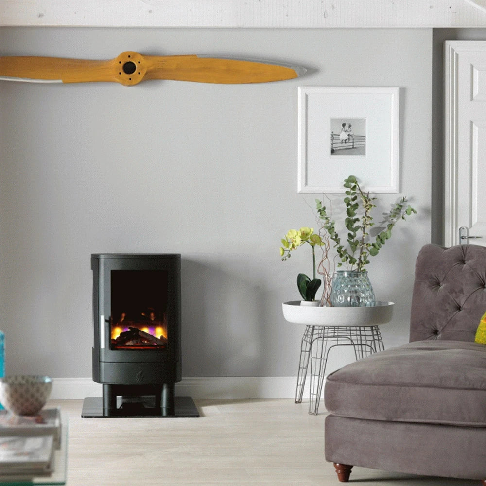 ACR Neo3F electric stove fireplace with side glass and realistic flame effect