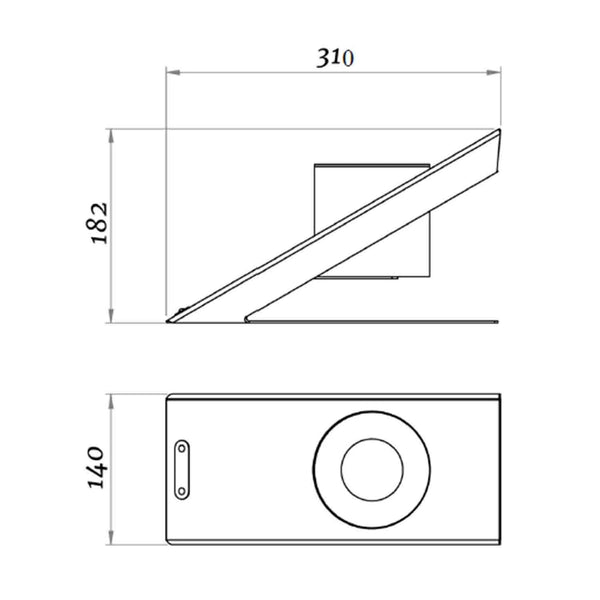 Oblique Single – Cheminée de table noire