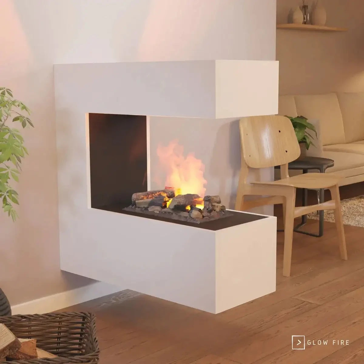 Schiller Wall White - OMC 400 | Wall-mounted Water Vapour Fireplace