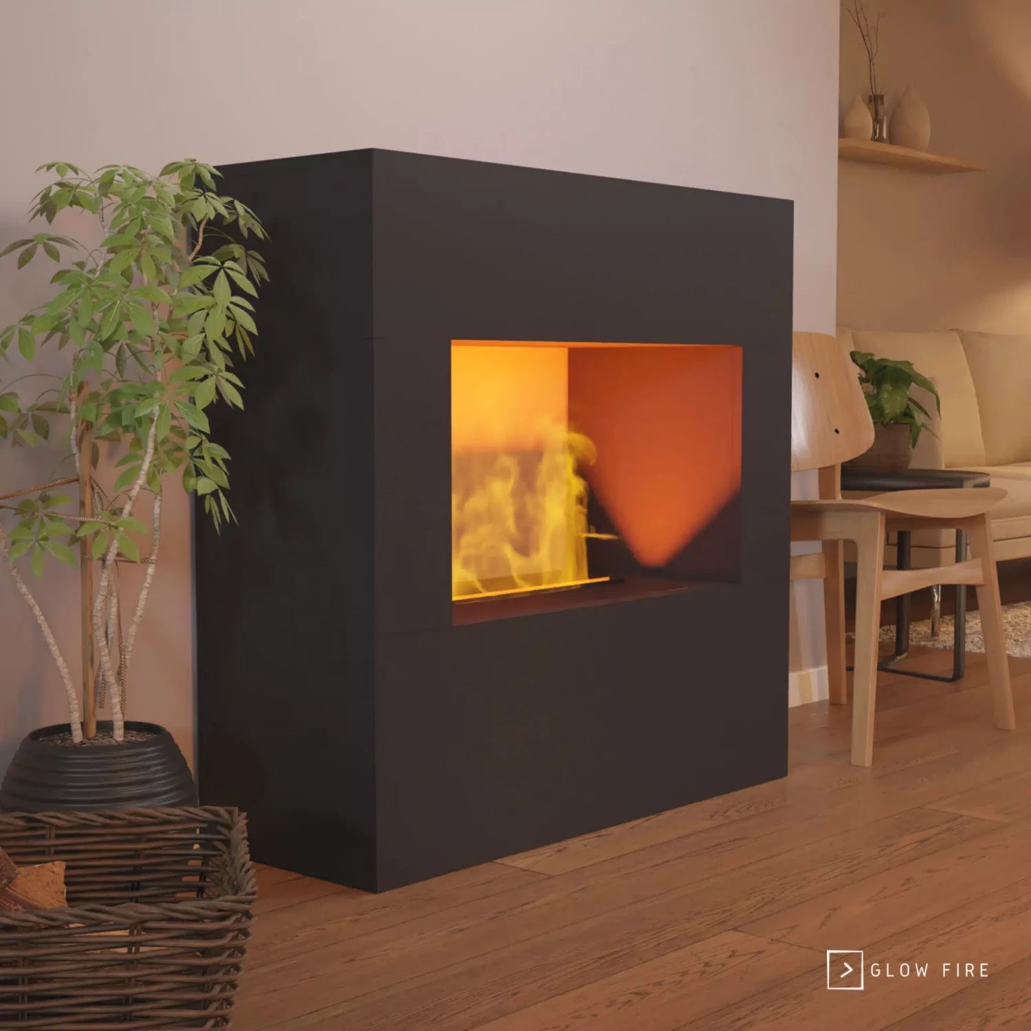 Goethe Zwart OMC 600 | Vrijstaande waterdamphaard