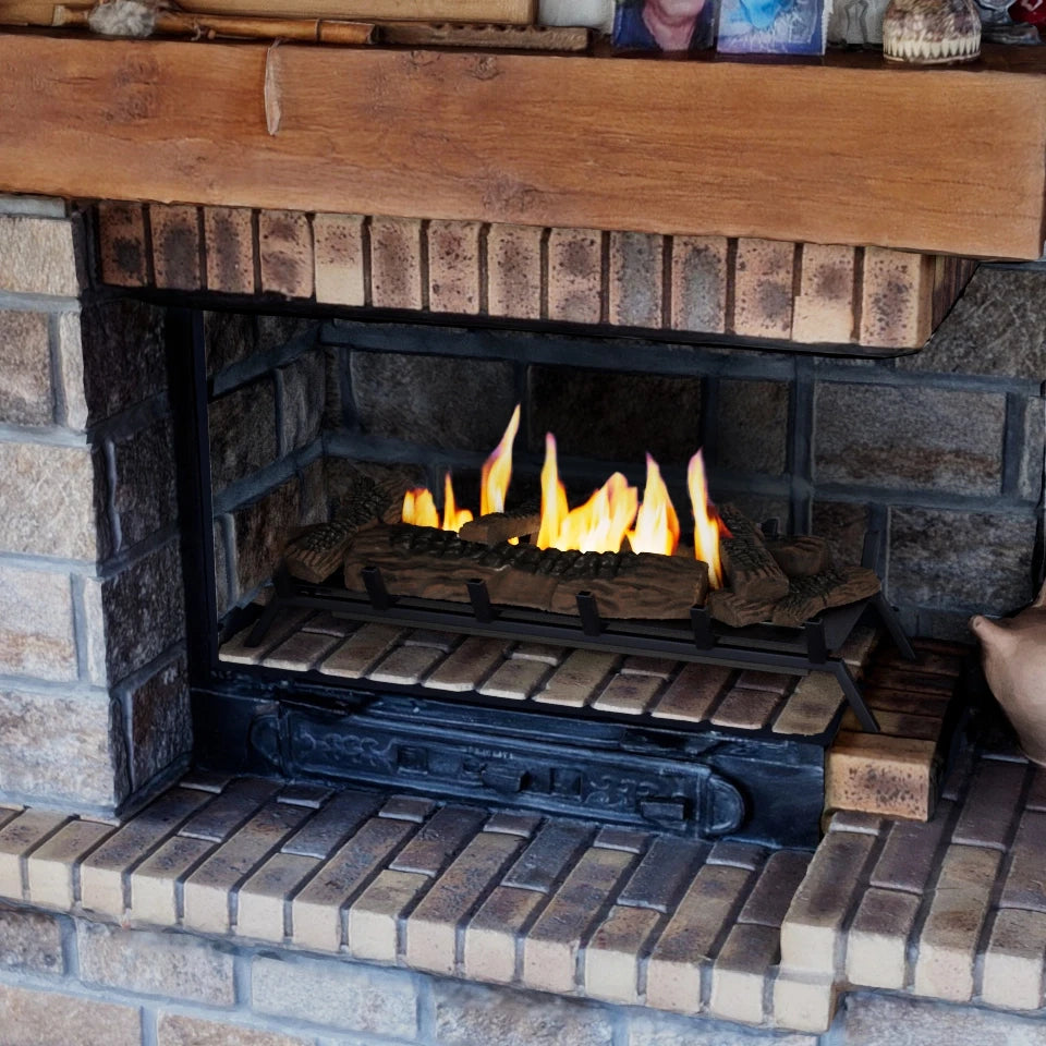 Grate XL - Inzetbrander met keramisch hout (80 cm)