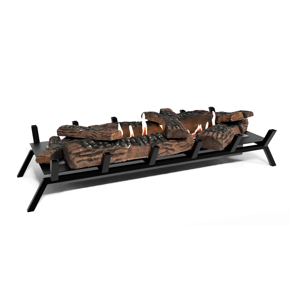 Grate XL - Inzetbrander met keramisch hout (80 cm)
