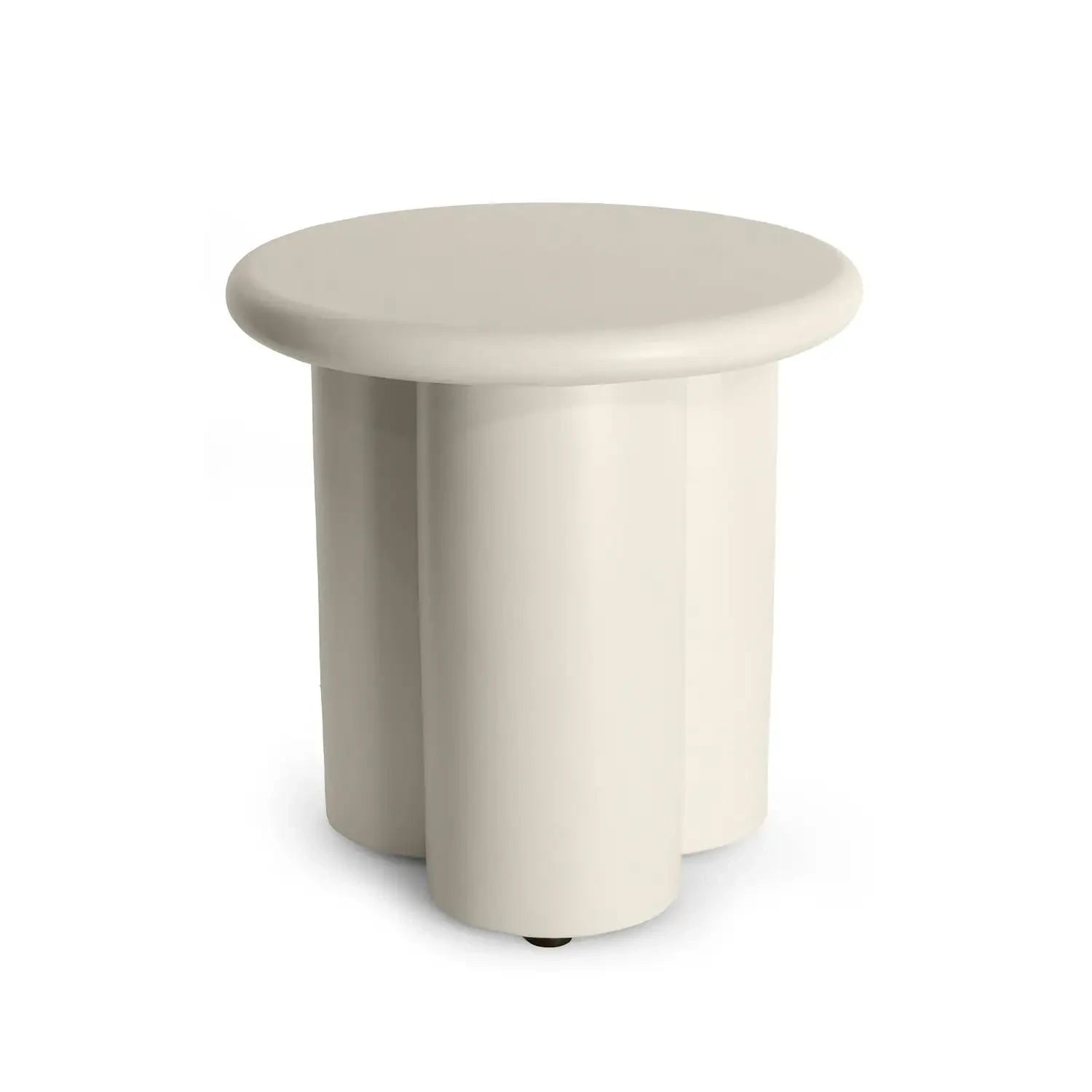 Zijtafel Rib Oyster Beige – Buitencomposiet Accenttafel