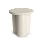 Side Table Rib Oyster Beige – Outdoor Composite Accent Table