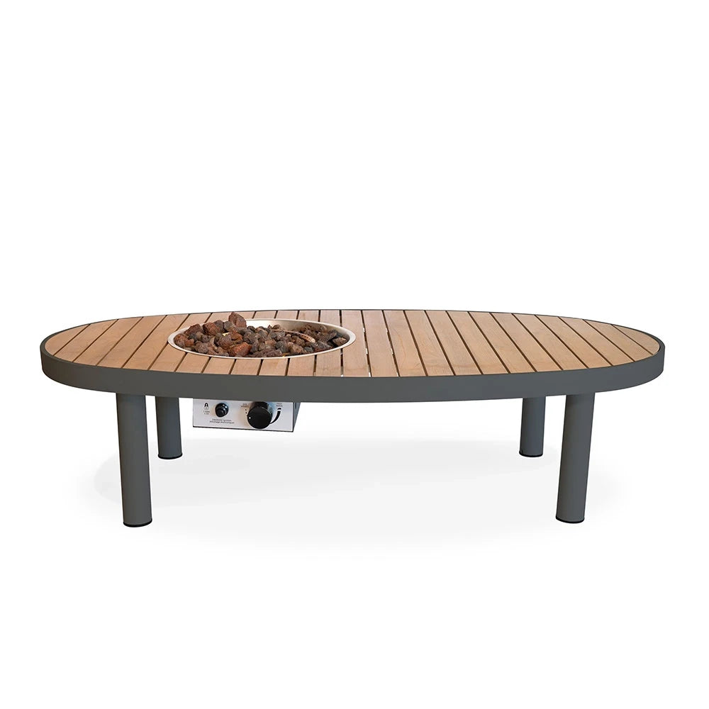 Riviera 140 Rokende Antraciet – Ovale Gashaard Tafel