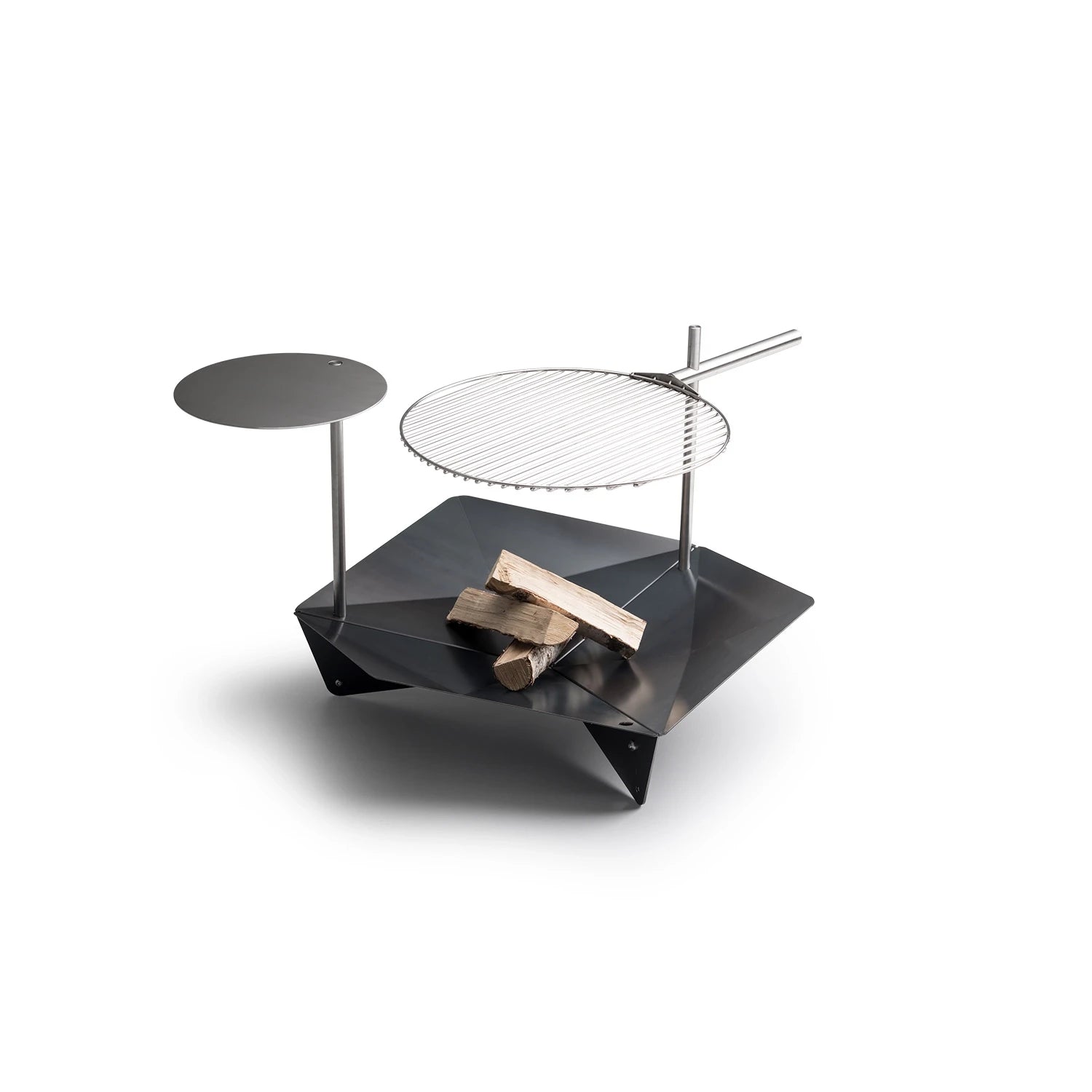 Höfats TRIPLE Table for grilling and cooking on TRIPLE fire pits.
