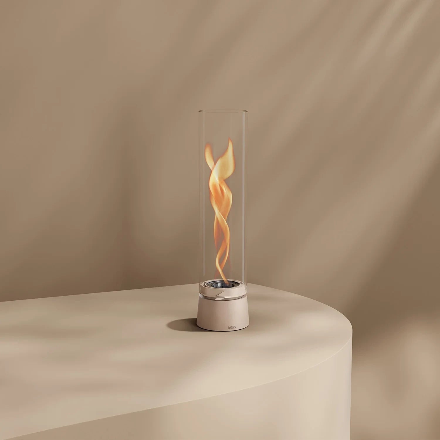 Höfats SPIN Air 900 Sand Table Biofireplace with Tall Cylindrical Glass