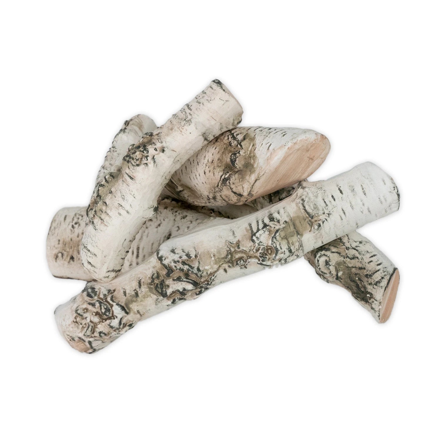 Witte houten decoratieset - 5 stuks.