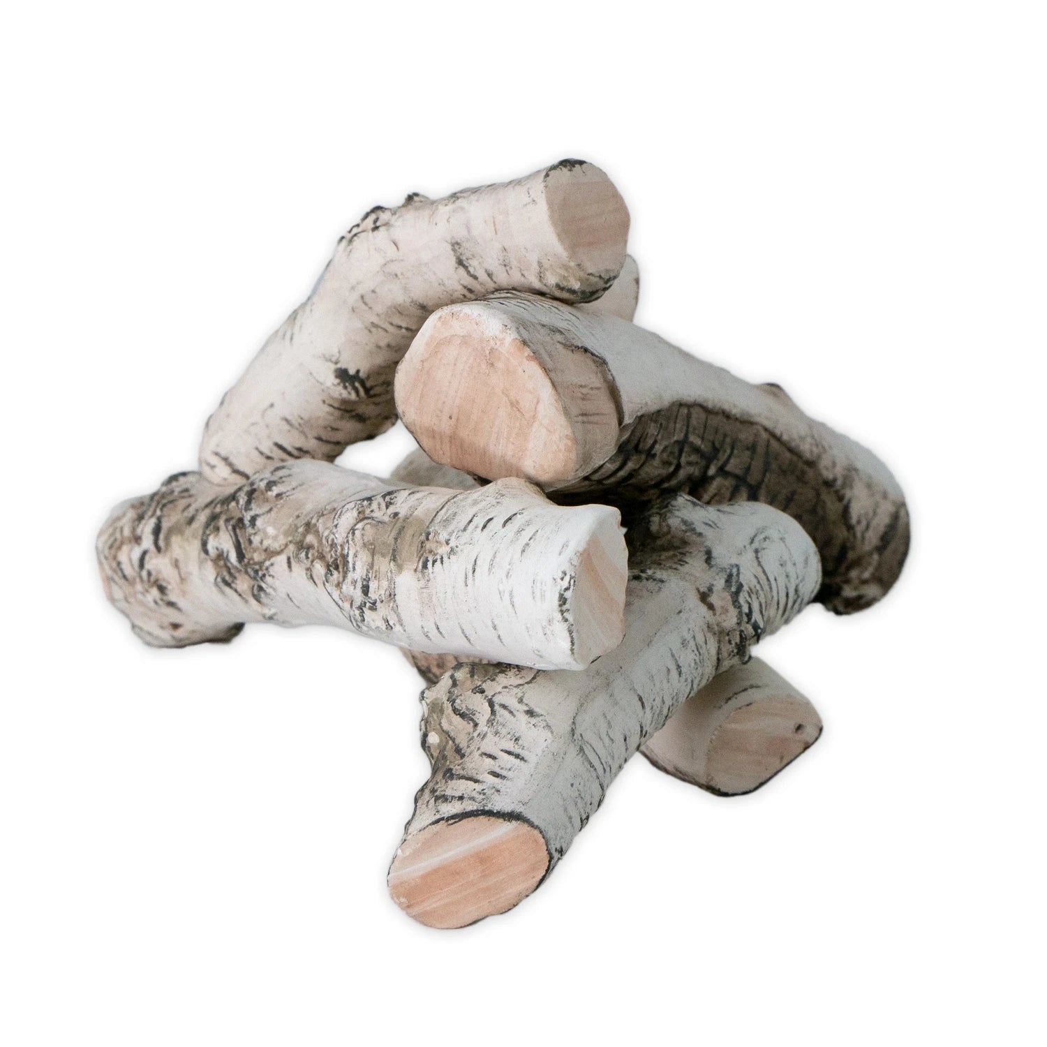 Witte houten decoratieset - 5 stuks.