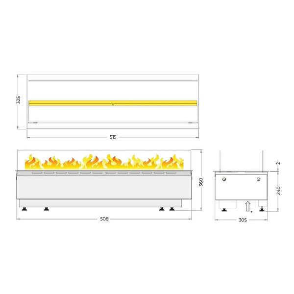 Mistero 500 Multicolour Water Vapour Fireplace