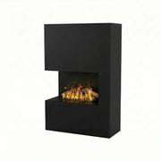Tucholsky Right Corner Black - OMC 600 | Freestanding Water Vapour Fireplace