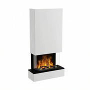 Hölderlin Tall White OMC 600 – Wall-mounted Water Vapour Fireplace