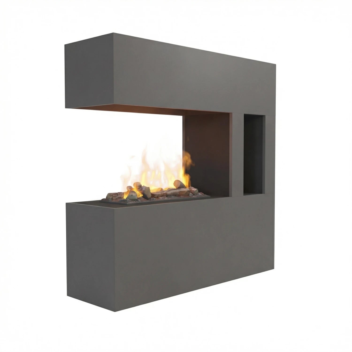 Schiller Pocket Grijs - OMC 600 | Vrijstaande Waterdamp Open Haard