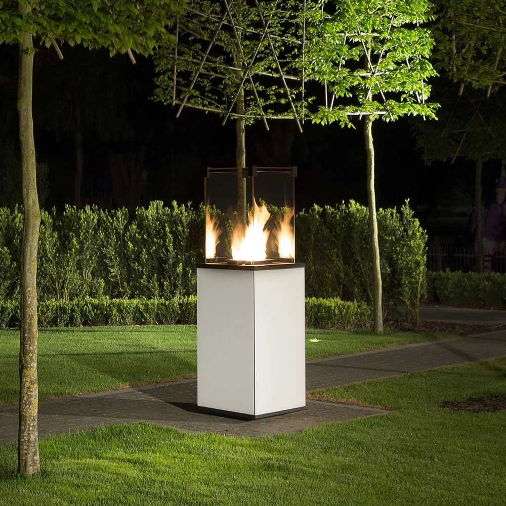 Deluxe Patio Outdoor Gas Fireplace - White