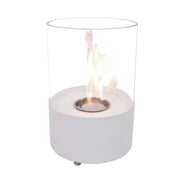 Ronde bio-ethanol tafelhaard - Wit