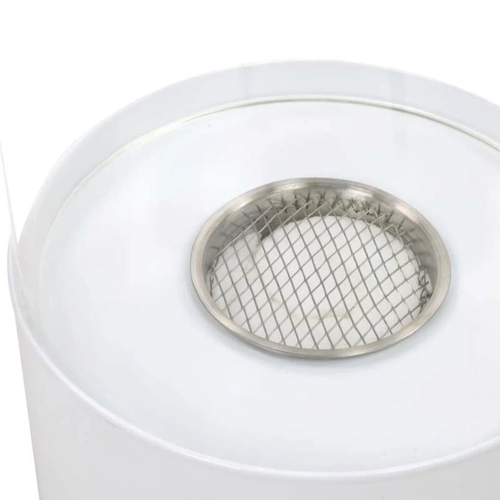 Ronde bio-ethanol tafelhaard - Wit