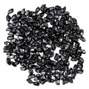 Black crystals decoration for gas fireplace
