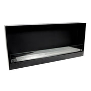 140 cm bio-ethanol inbouwhaard - Zwart