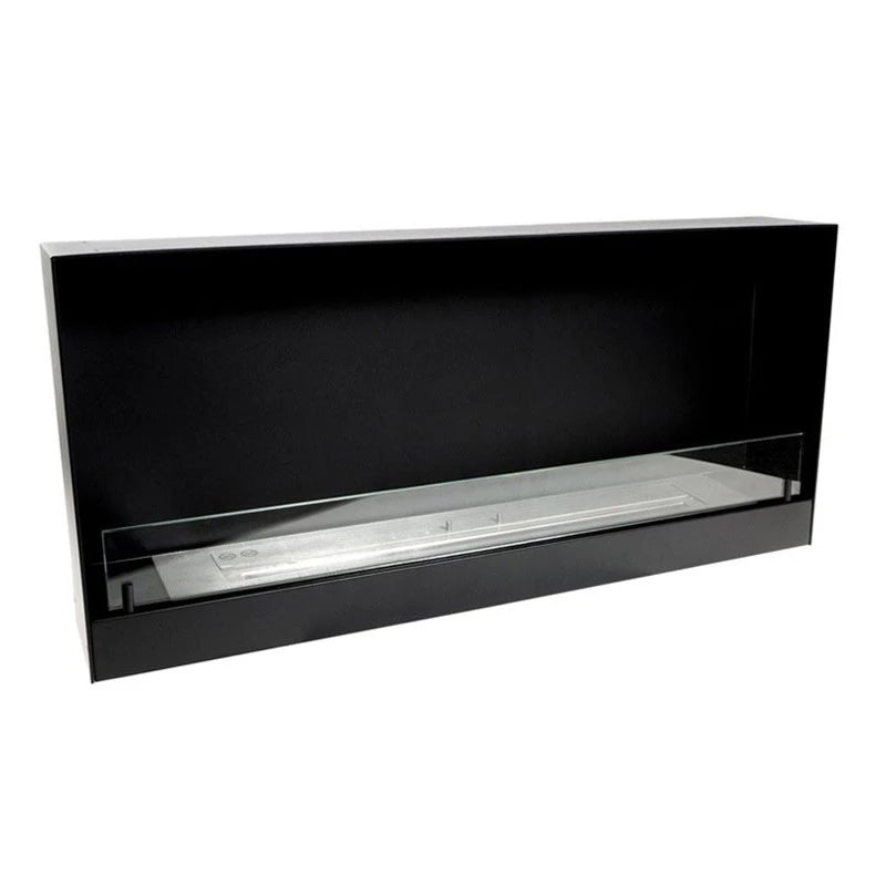 140 cm bio-ethanol inbouwhaard - Zwart