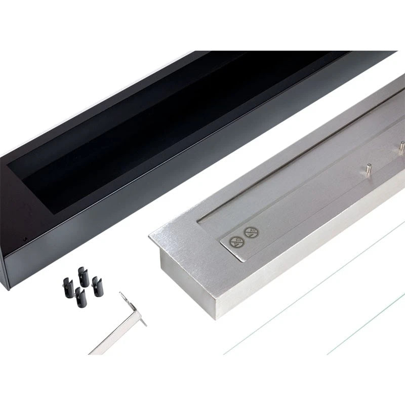 100 cm bio-ethanol inbouwhaard - Zwart