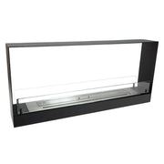 Cheminée traversante noire de 140 cm