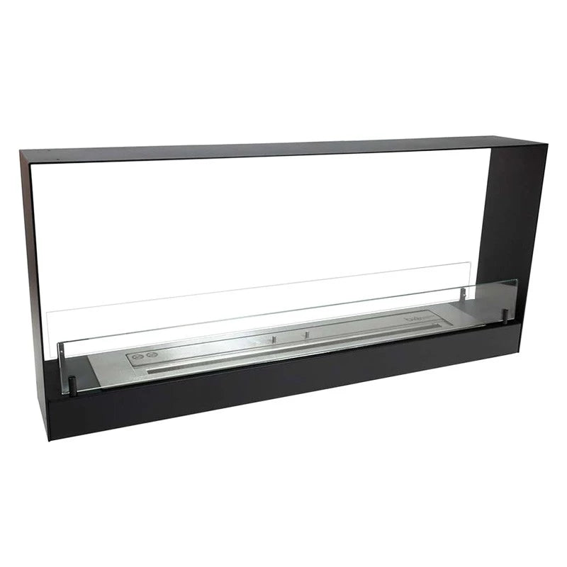 140 cm inbouw bio-ethanol haard - Zwart