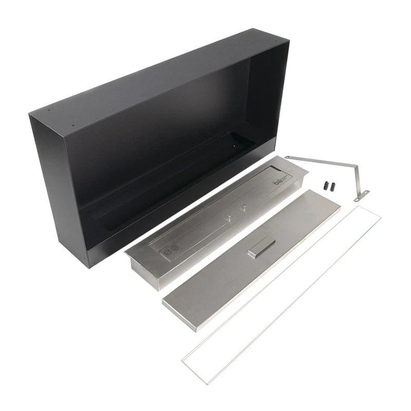 100 cm bio-ethanol inbouwhaard - Zwart