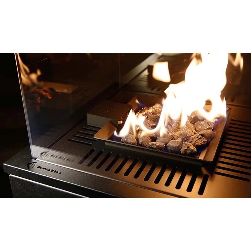 Deluxe Patio Outdoor Gas Fireplace - Black