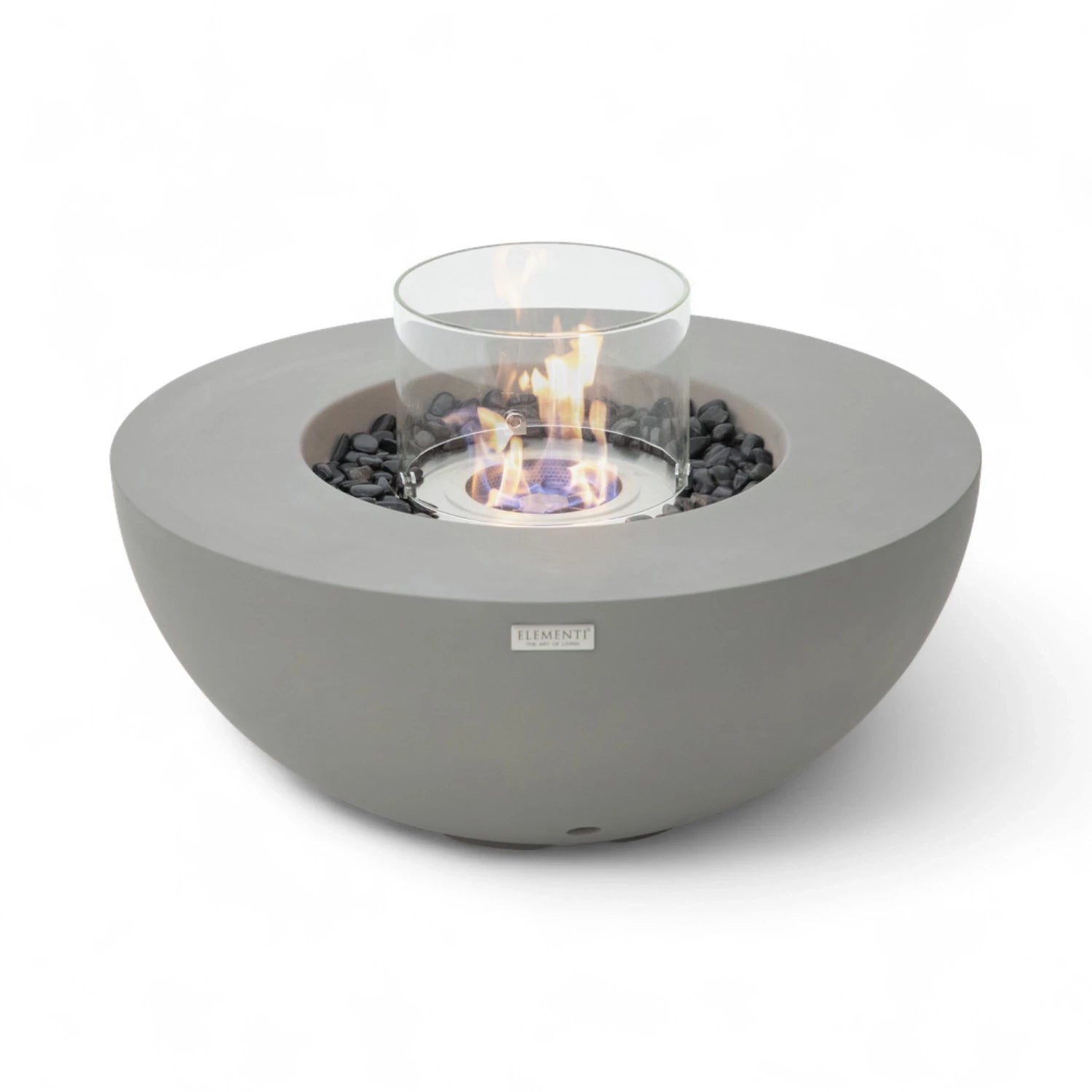 La table cheminée bioéthanol ROCA – gris espace, pour une ambiance raffinée et conviviale dans votre intérieur.