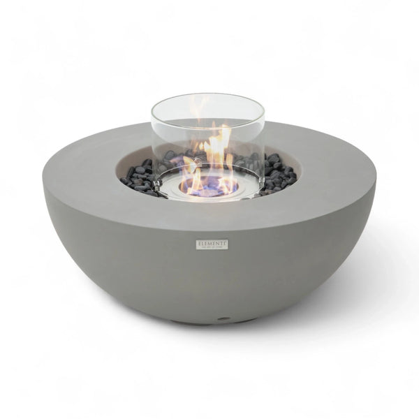 La table cheminée bioéthanol ROCA – gris espace, pour une ambiance raffinée et conviviale dans votre intérieur.
