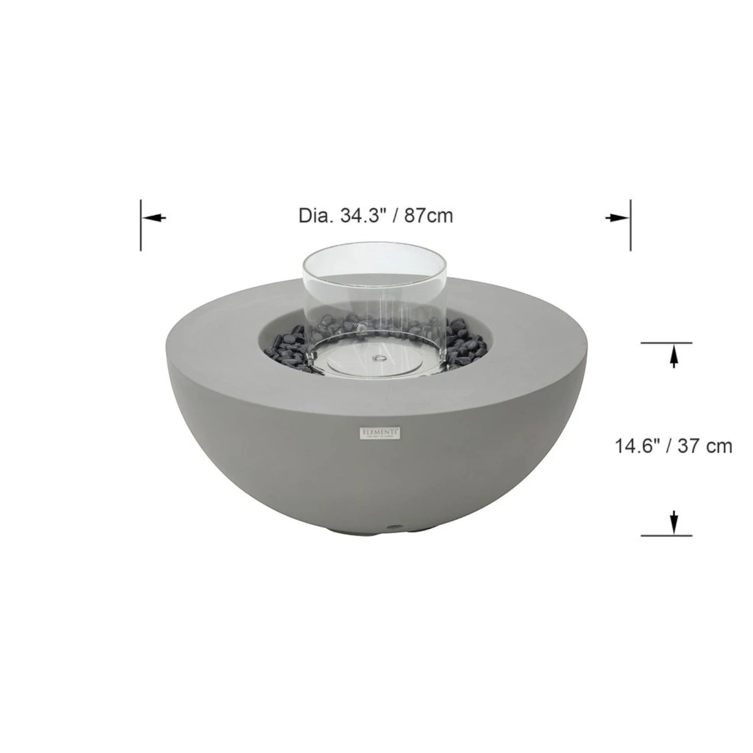 ROCA bio-ethanol vuurtafel – Space Grey