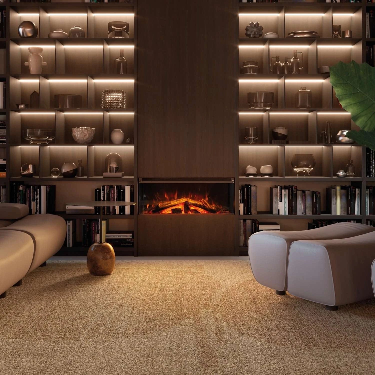 Insert de cheminée électrique Lumen 870, pour une ambiance chaleureuse et moderne à la maison.