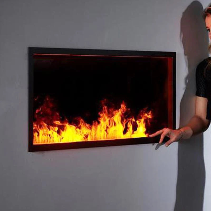 Incanto 2000 built-in water vapour fireplace by Magic-Fire with 200 cm flame line