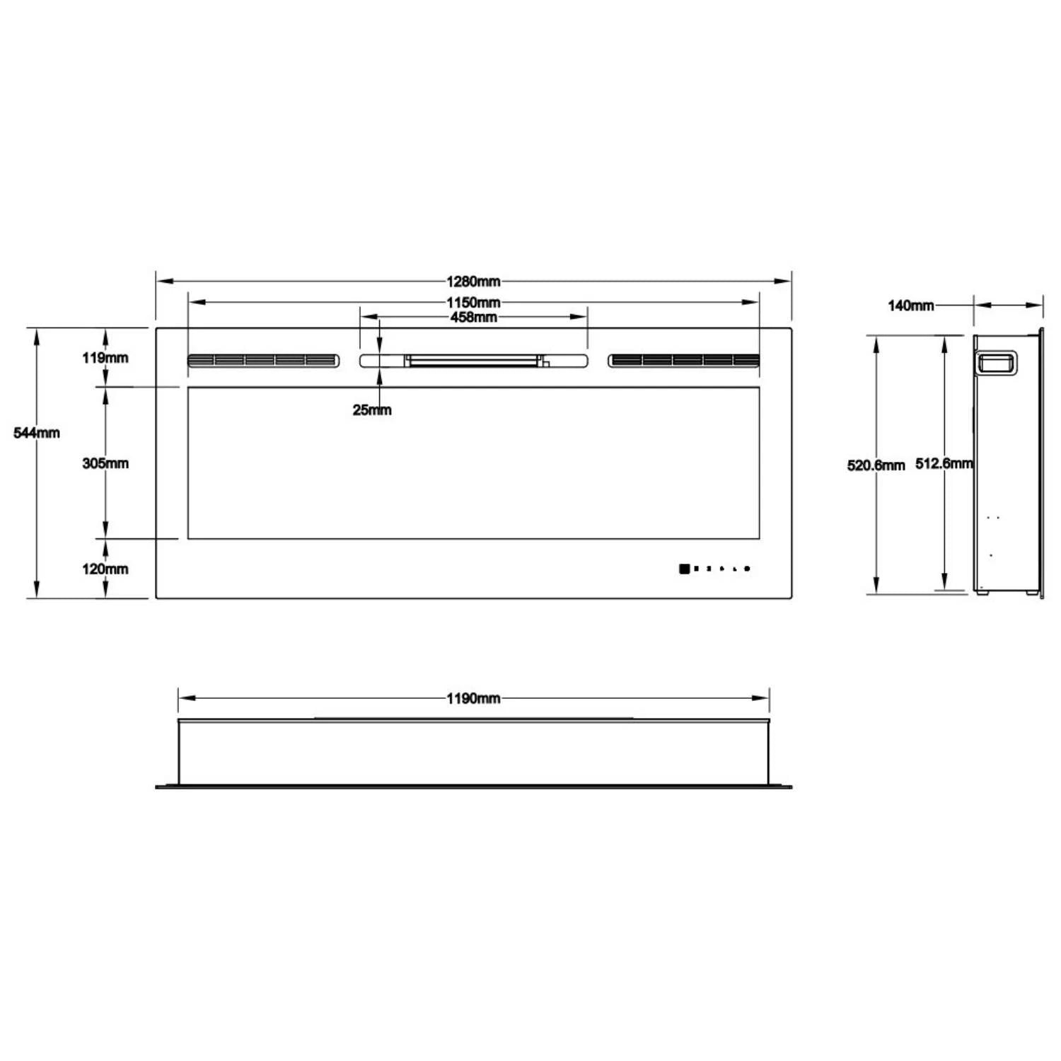 Majestic 50" - 128 cm Wall-Mounted Electric Fireplace