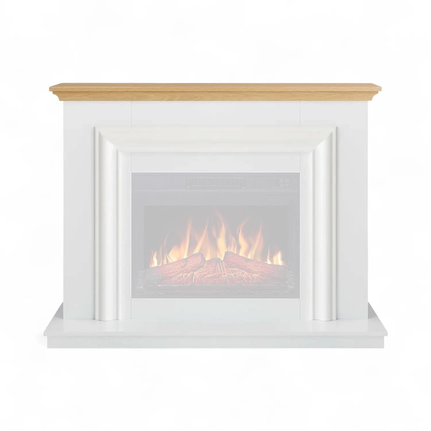 Marbelya Fireplace Mantel – White & Oak (Frame Only)