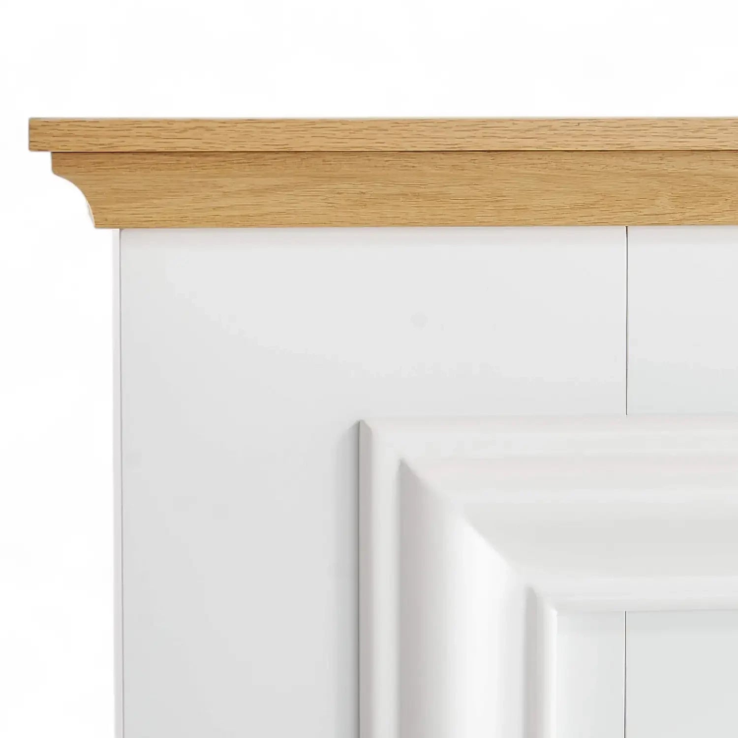 Marbelya Fireplace Mantel – White & Oak (Frame Only)