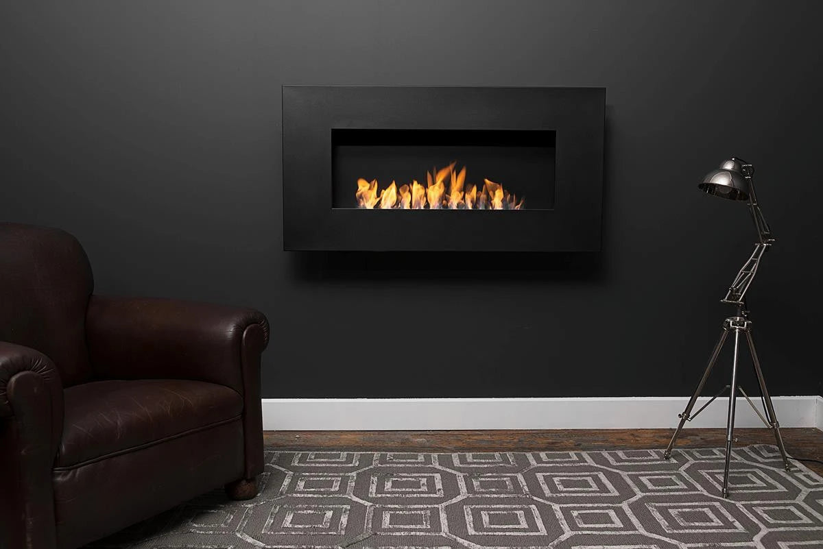 Icon Fires Nero 1150 bio-ethanol wandhaard - Zwart