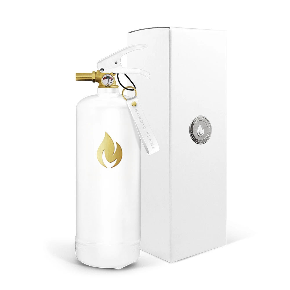 Witte Brandblusser 2 kg - Gouden Embleem