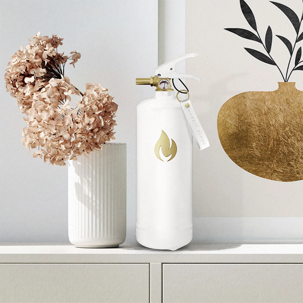 Witte Brandblusser 2 kg - Gouden Embleem