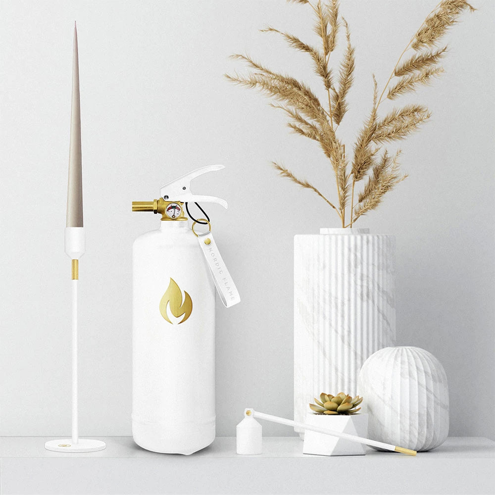 Witte Brandblusser 2 kg - Gouden Embleem