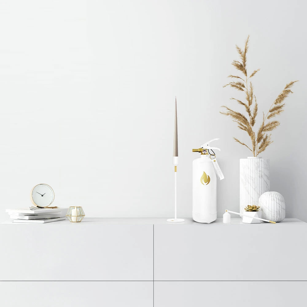 Witte Brandblusser 2 kg - Gouden Embleem