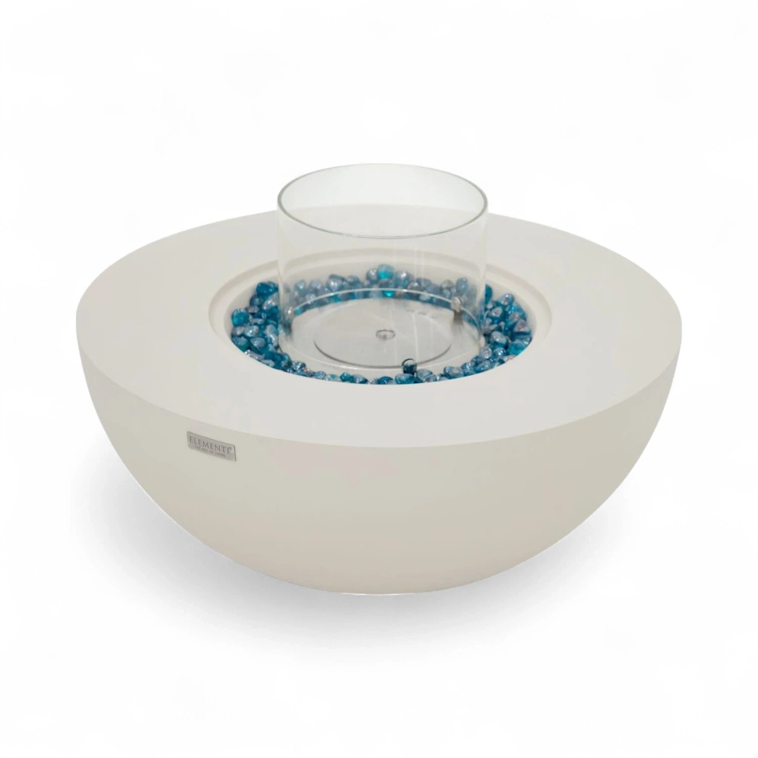 FOYER ROCA Cheminée bioéthanol – Blanc crème. Offrez-vous une atmosphère raffinée et enveloppante, conforme à la norme EN 16647, avec assistance française et vidéos de démonstration en showroom.