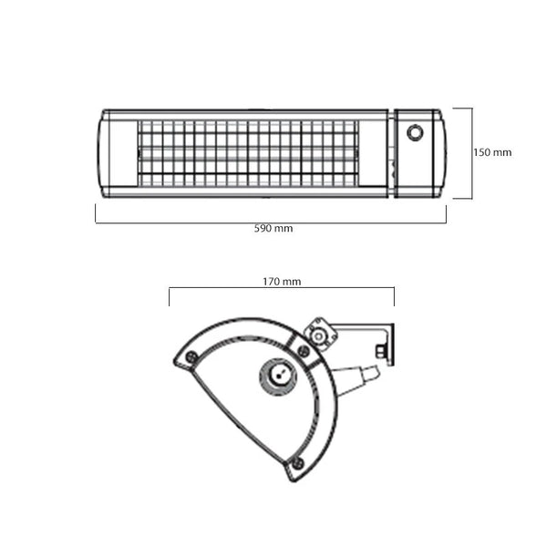 Heat1 Patio Heater Eco High-line 2000W in White