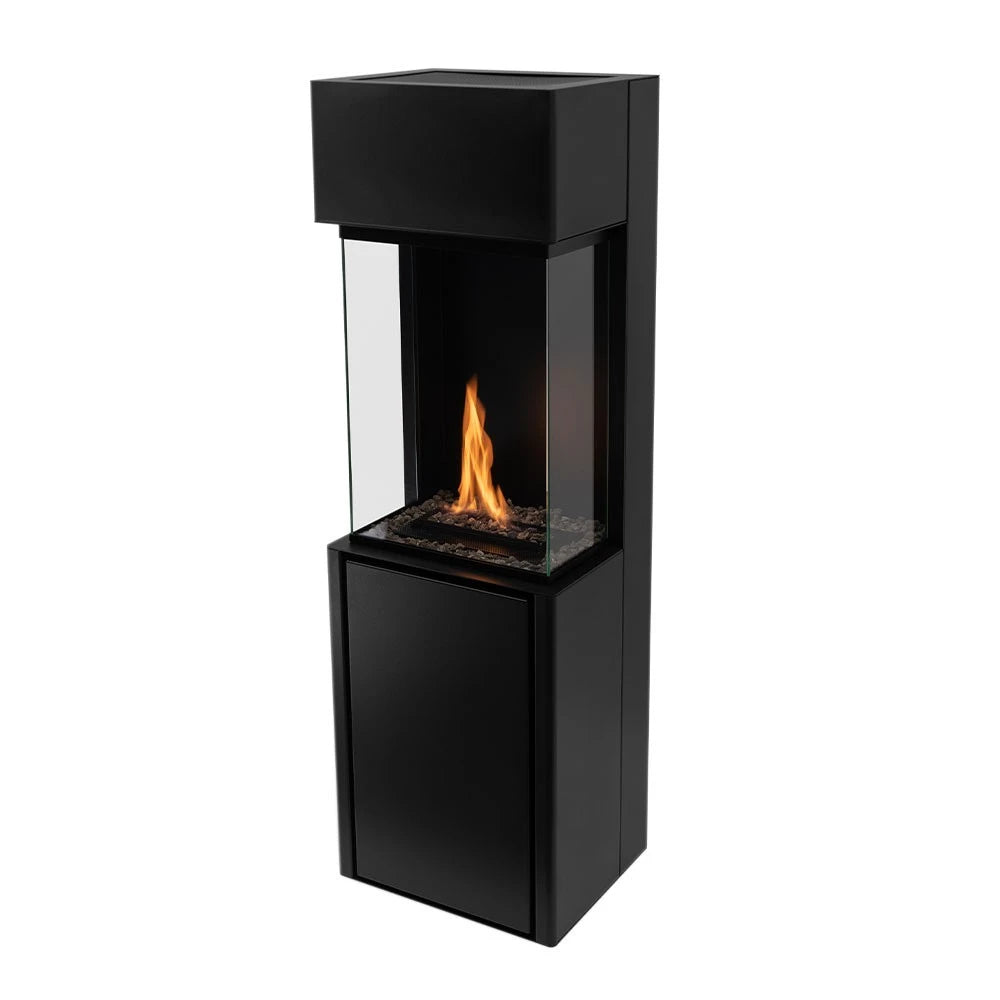 Planika Arcticon Black - Free-standing remote controlled Burning Ethanol Vapors bioethanol fireplace