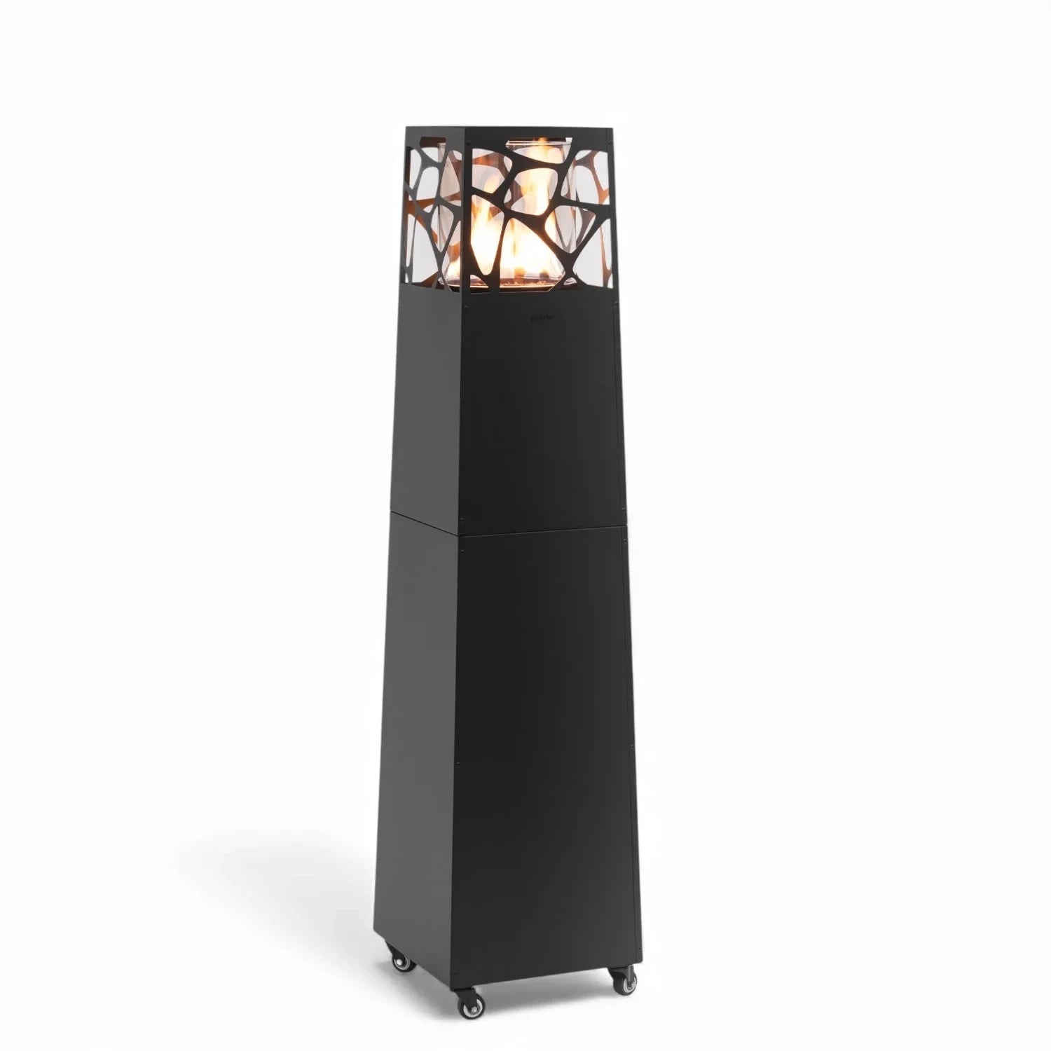 Pyramid - Noir, une cheminée au design audacieux pour une ambiance chaleureuse et contemporaine.