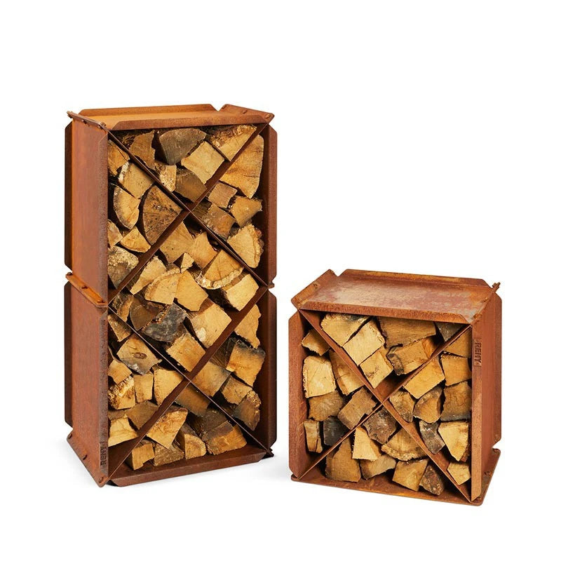 Corten Steel Firewood Storage Module