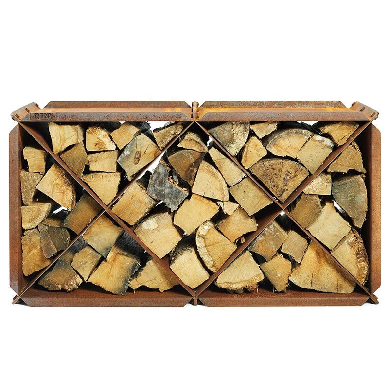 Corten steel firewood storage module BloXX